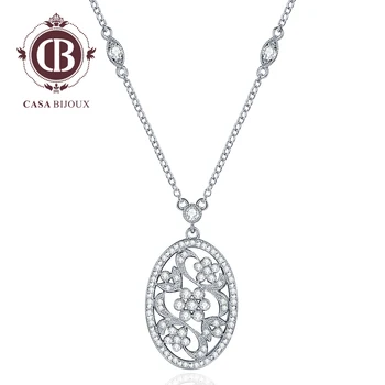 CASABIJOUX Oval Retro Embroidery Pattern Pendant Necklace with Zircon For Women Sparkling Flower Fashion Jewelry
CASABIJOUX Oval Retro Embroidery Pattern Pendant Necklace with Zircon For Women Sparkling Flower Fashion Jewelry