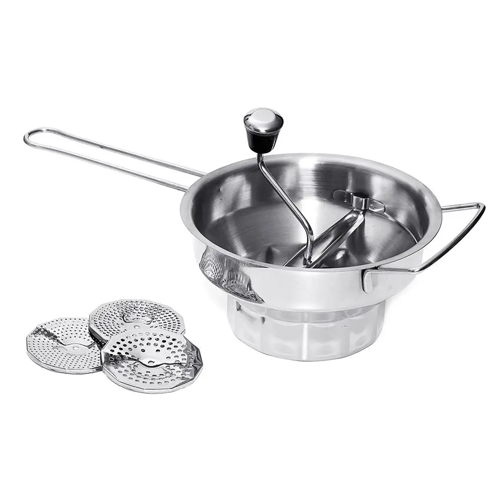 Manual Stainless Steel 33x20cm Fruit Jam Vegetable Potato Tomato Mixer Maker Milling Grinder with 3 Discs Kitchen Tools
Manual Stainless Steel 33x20cm Fruit Jam Vegetable Potato Tomato Mixer Maker Milling Grinder with 3 Discs Kitchen Tools