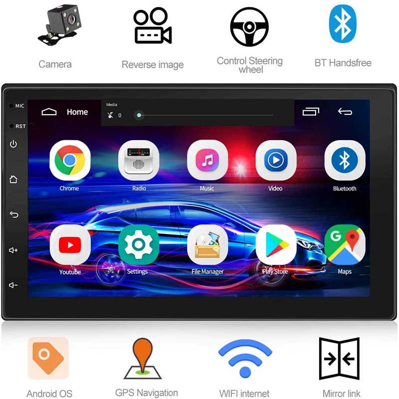 2 Din Android Car Stereo with GPS Navigation 7 inch Touch Screen Car Radio with Bluetooth WiFi Mirror Link Car Multimedia Player
2 Din Android Car Stereo with GPS Navigation 7 inch Touch Screen Car Radio with Bluetooth WiFi Mirror Link Car Multimedia Player