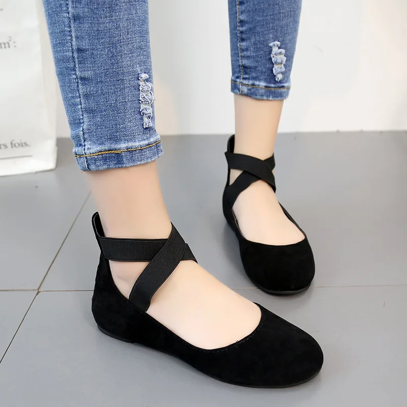 Hot Selling 2019 Spring Korean-style New Style Low-Cut Elastic Bandage round-Toe WOMEN'S Shoes Flat Heel Dancing Mom Shoes
Hot Selling 2019 Spring Korean-style New Style Low-Cut Elastic Bandage round-Toe WOMEN'S Shoes Flat Heel Dancing Mom Shoes
