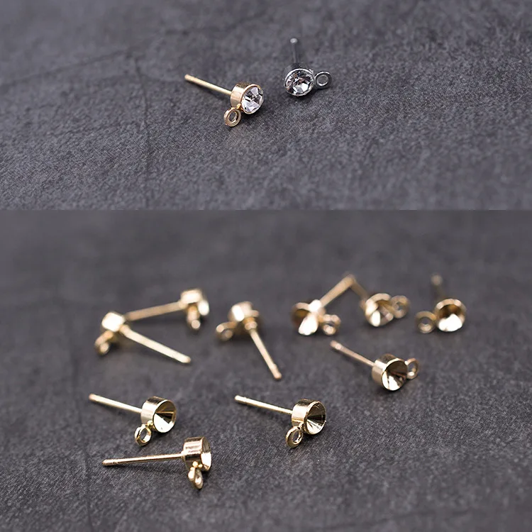50pcs Girls Metal Stud Earrings with Ring Accessories DIY Rhinestone Earring Material Can Be Set with Pearl Earring Accessories
50pcs Girls Metal Stud Earrings with Ring Accessories DIY Rhinestone Earring Material Can Be Set with Pearl Earring Accessories