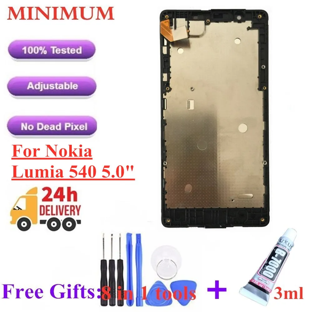 For Nokia Lumia 540 5.0" LCD Display Touch Screen Digitizer With Frame Replacement Parts + Tools For Microsoft N540 RM-1141 LCDs
For Nokia Lumia 540 5.0" LCD Display Touch Screen Digitizer With Frame Replacement Parts + Tools For Microsoft N540 RM-1141 LCDs