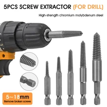 5pcs Damaged Screw Extractor Drill Bit Set Stripped Broken Screw Bolt Remover Extractor Easily Take Out Demolition Tools
5pcs Damaged Screw Extractor Drill Bit Set Stripped Broken Screw Bolt Remover Extractor Easily Take Out Demolition Tools