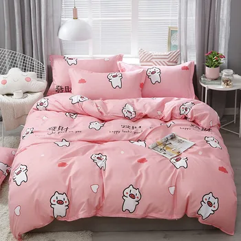 Cute Pink Pig Bed Linens Cartoon Pattern Bedding Set High Quality Queen Quilt Cover Cover Pillowcase King Size Duvet Sheet
Cute Pink Pig Bed Linens Cartoon Pattern Bedding Set High Quality Queen Quilt Cover Cover Pillowcase King Size Duvet Sheet