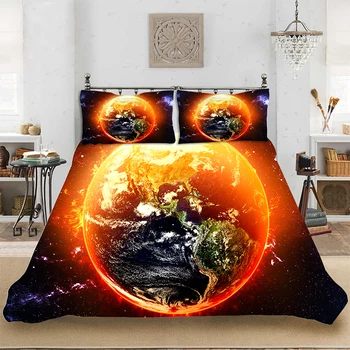 Bedding set Bedclothes Include Duvet Cover Pillowcase Print Home Textile Bed Linens Double Earth Comfoter Soft King-Full Size
Bedding set Bedclothes Include Duvet Cover Pillowcase Print Home Textile Bed Linens Double Earth Comfoter Soft King-Full Size
