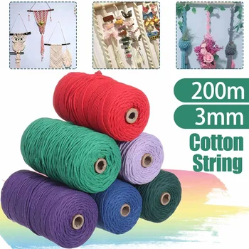 3mm 100% Cotton Cord Colorful Cord Rope Beige Twisted Craft Macrame String DIY Home Textile Wedding Decorative supply 110yards
3mm 100% Cotton Cord Colorful Cord Rope Beige Twisted Craft Macrame String DIY Home Textile Wedding Decorative supply 110yards