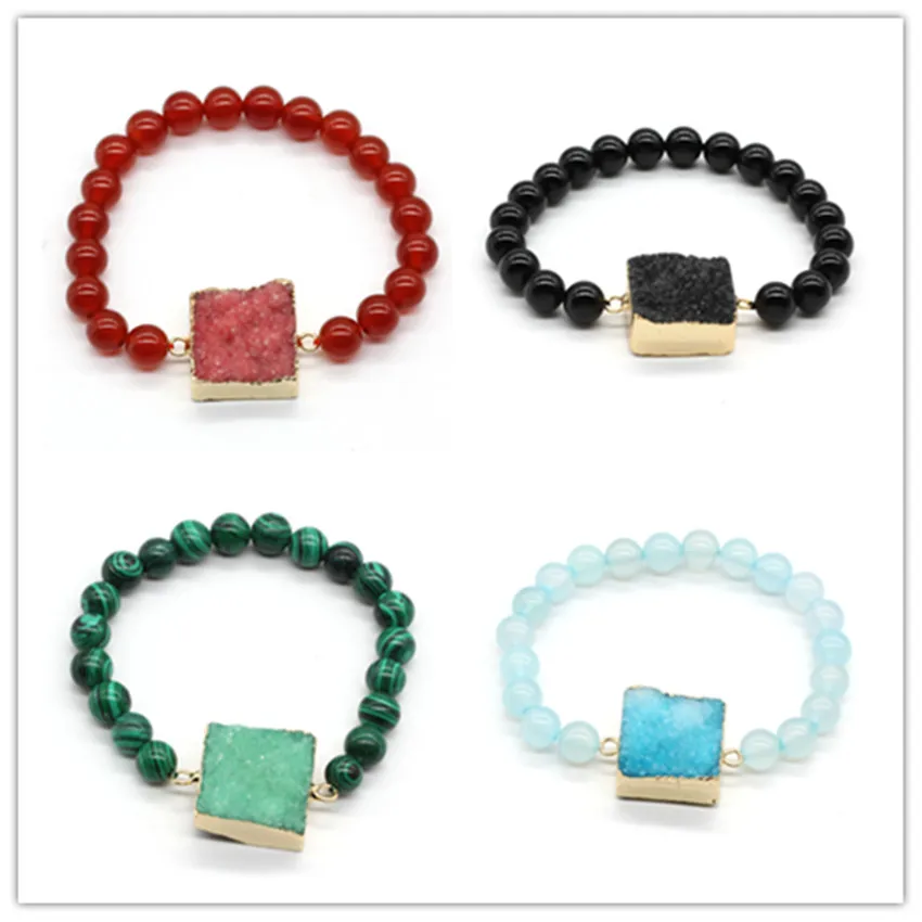 Trendy-beads Ethnic Style Gold Color Irregular Shape Square Crystal Dyed Many Colors Connect 8 mm Round Beads Bracelet
Trendy-beads Ethnic Style Gold Color Irregular Shape Square Crystal Dyed Many Colors Connect 8 mm Round Beads Bracelet