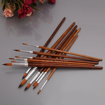 12Pcs Artists Paint Brush Set Nylon Hair Acrylic Watercolor Round Pointed Tip DXAB
12Pcs Artists Paint Brush Set Nylon Hair Acrylic Watercolor Round Pointed Tip DXAB