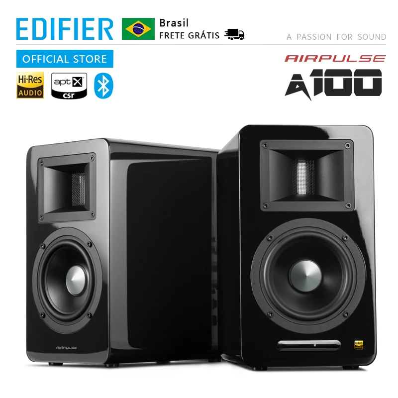 EDIFIER Airpulse A100 Monitor de Áudio Bluetooth 4.1 aptX Certificado de Áudio de alta resolução Tweeters de seda-cúpula AUX USB
EDIFIER Airpulse A100 Monitor de Áudio Bluetooth 4.1 aptX Certificado de Áudio de alta resolução Tweeters de seda-cúpula AUX USB
