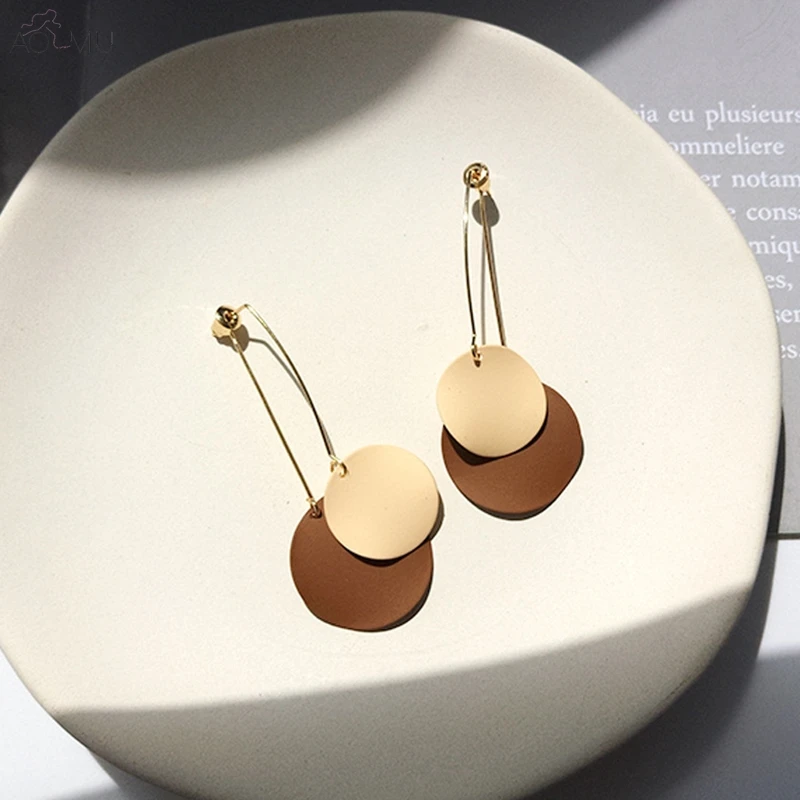 AOMU Sweet Trend Hit Color Geometric Circle Round Double Metal Dangle Drop Earrings for Women Girl Party Gift Jewelry Brincos
AOMU Sweet Trend Hit Color Geometric Circle Round Double Metal Dangle Drop Earrings for Women Girl Party Gift Jewelry Brincos