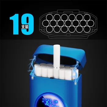 Metal Cigarette Case Box USB Electric Lighter LED display with 19pcs cigrette Holder Windproof Electronic Plasma Arc Lighter 
Metal Cigarette Case Box USB Electric Lighter LED display with 19pcs cigrette Holder Windproof Electronic Plasma Arc Lighter