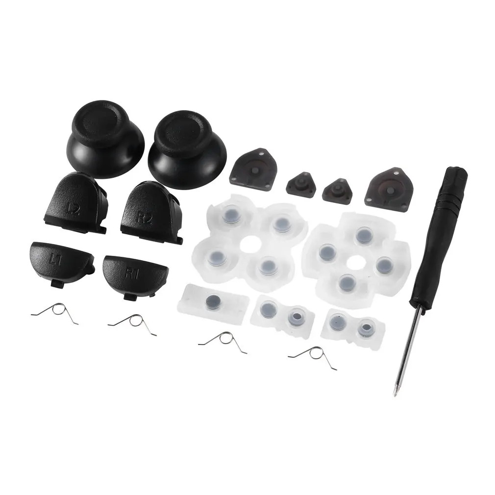 Handle Repair Parts Conductive Rubber Pad + Button + Spring + Screwdriver + Joystick Cap 20pc/ Sets for PS4 Sony 0.02kg BSIDE
Handle Repair Parts Conductive Rubber Pad + Button + Spring + Screwdriver + Joystick Cap 20pc/ Sets for PS4 Sony 0.02kg BSIDE