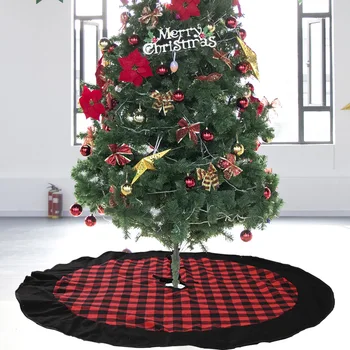 Christmas Tree Skirt Red Plaid Holiday Carpet Cloth New Year Home Decor
Christmas Tree Skirt Red Plaid Holiday Carpet Cloth New Year Home Decor
