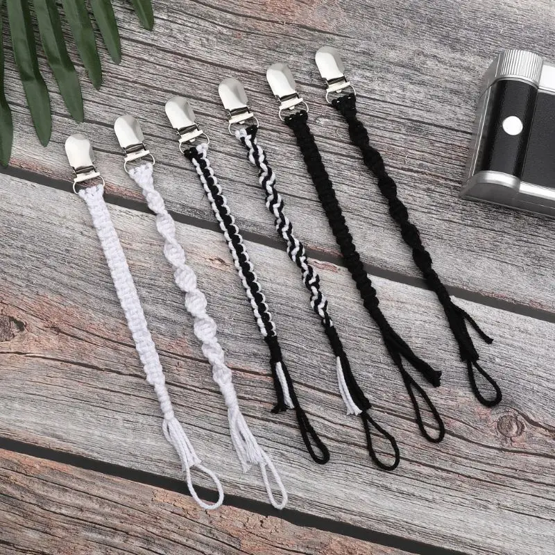 Vintage Cotton Macrame Pacifier Clip Braided Pacifier Chain Baby Pacifier Holder Straps Unisex Design
Vintage Cotton Macrame Pacifier Clip Braided Pacifier Chain Baby Pacifier Holder Straps Unisex Design