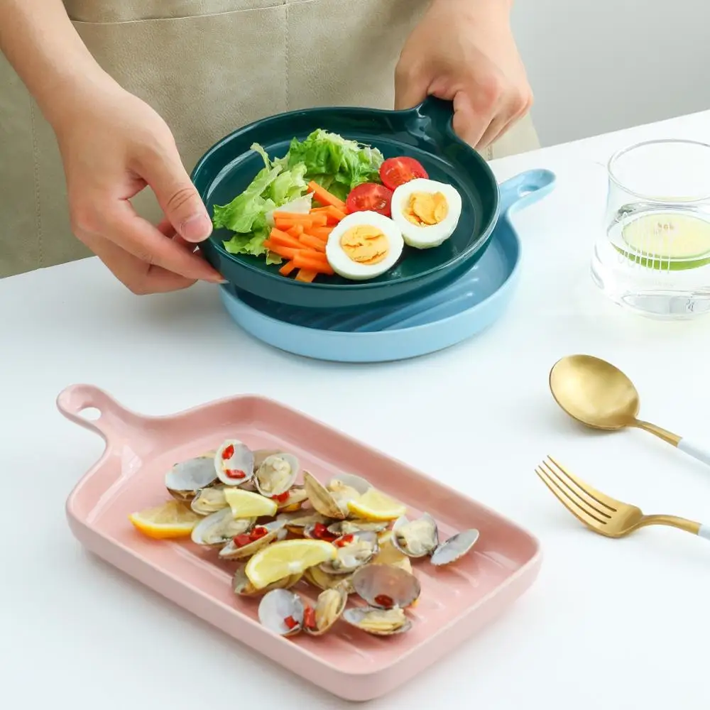 Nordic Color Kitchen Tableware Ceramic Creative European Simple Household Salad Steak Spaghetti Dish Backing Tray
Nordic Color Kitchen Tableware Ceramic Creative European Simple Household Salad Steak Spaghetti Dish Backing Tray