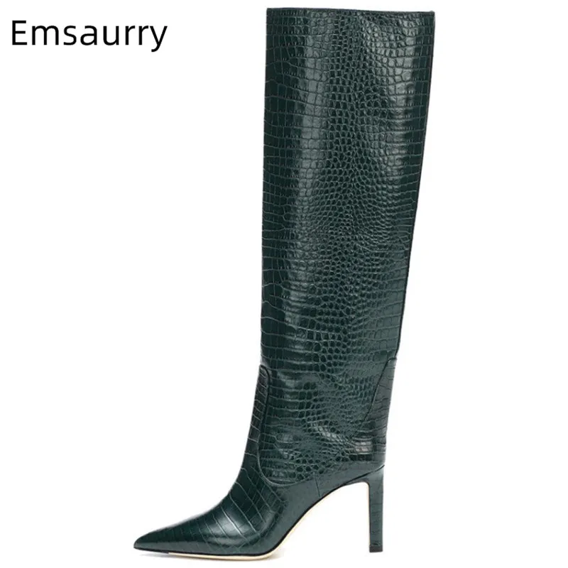 Chic Green Boots Women High Gladiator Heel Party Bottes Point Toe Slip On Knee High Sexy Botas 2020 New Coming Boots Woman 34-43
Chic Green Boots Women High Gladiator Heel Party Bottes Point Toe Slip On Knee High Sexy Botas 2020 New Coming Boots Woman 34-43