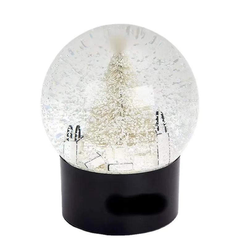 Białe choinki śnieżka - dekoracyjne kule kryształowe ze żywicy - Wianko - 4