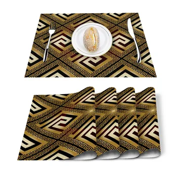 Ancient Greece Gold Retro Style Placemat for Dining Table Non-slip and Heat-insulating Table Mat Table Decoration Placemat
Ancient Greece Gold Retro Style Placemat for Dining Table Non-slip and Heat-insulating Table Mat Table Decoration Placemat