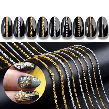 50cm Nail Art Alloy Chains Gold and sliver 3D Charms Decoration Studs Spangles Punk Snake Bone Strass Manicure Jewelry Accessory
50cm Nail Art Alloy Chains Gold and sliver 3D Charms Decoration Studs Spangles Punk Snake Bone Strass Manicure Jewelry Accessory