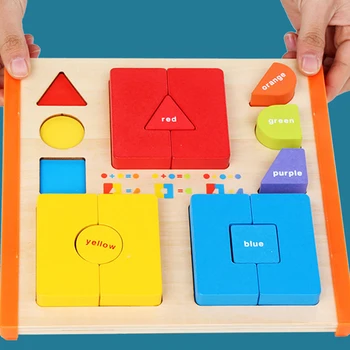 Early Education Teaching Aids Wooden Shape Pairing Color Cognitive Education Baby Puzzle Tetris Game Educational Baby Toys
Early Education Teaching Aids Wooden Shape Pairing Color Cognitive Education Baby Puzzle Tetris Game Educational Baby Toys