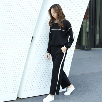CBAFU autumn women tracksuit knitted 2 piece set long sleeve knitted outwear elastic waist pants set trousers suit sport P291 
CBAFU autumn women tracksuit knitted 2 piece set long sleeve knitted outwear elastic waist pants set trousers suit sport P291