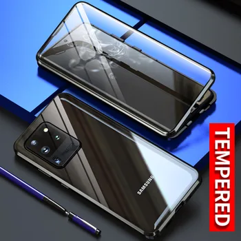 Metal Magnetic Front Back tempered Glass Case For Samsung Galaxy S20 Plus/S20 Ultra 5G Cases Flip cover Bumper Metal Frame Coque
Metal Magnetic Front Back tempered Glass Case For Samsung Galaxy S20 Plus/S20 Ultra 5G Cases Flip cover Bumper Metal Frame Coque