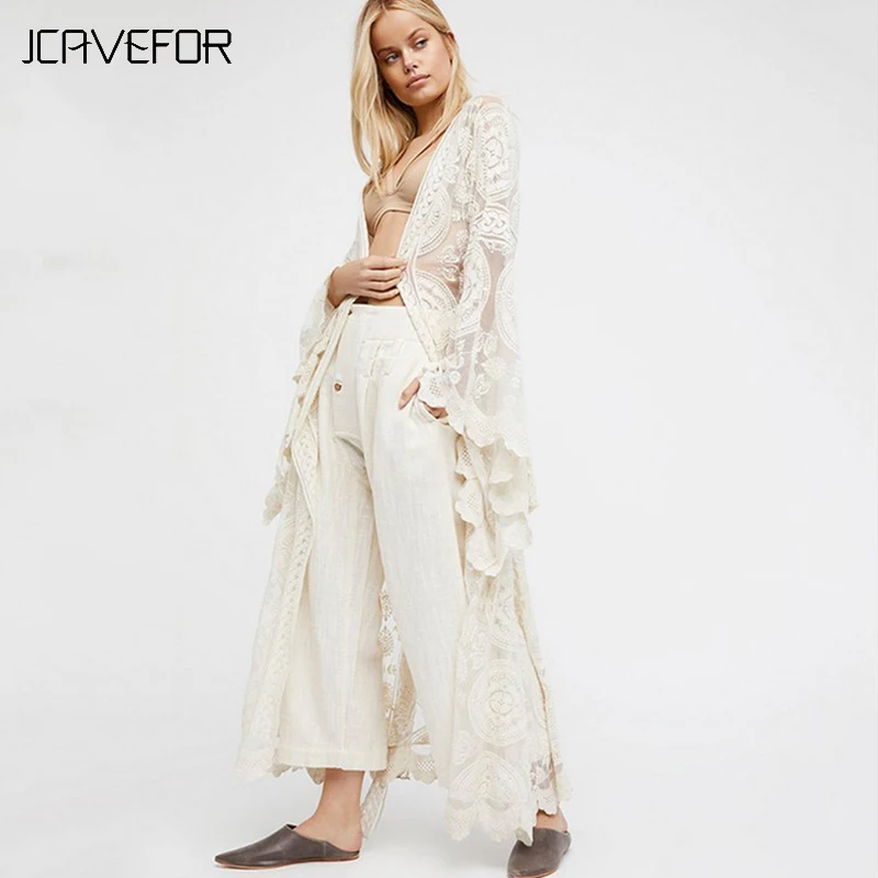 2018 New Autumn Flare Sleeve Sexy Lace Long Kimono Beach Boho Shirts Womens Tops and Blouses Outwear
2018 New Autumn Flare Sleeve Sexy Lace Long Kimono Beach Boho Shirts Womens Tops and Blouses Outwear