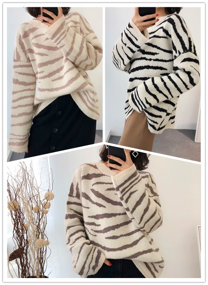 2019 New Women Sweater with Animal Design And Contrast Color Zebra Stripe Lady Top ART#6621
2019 New Women Sweater with Animal Design And Contrast Color Zebra Stripe Lady Top ART#6621