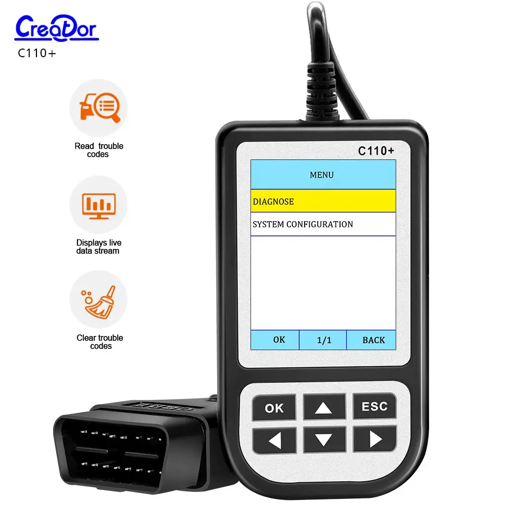 Creator C110 V6.0 For BMW Code Reader obd2 Scanner Auto Car Diagnostic Tool Automative Scan Tool
Creator C110 V6.0 For BMW Code Reader obd2 Scanner Auto Car Diagnostic Tool Automative Scan Tool