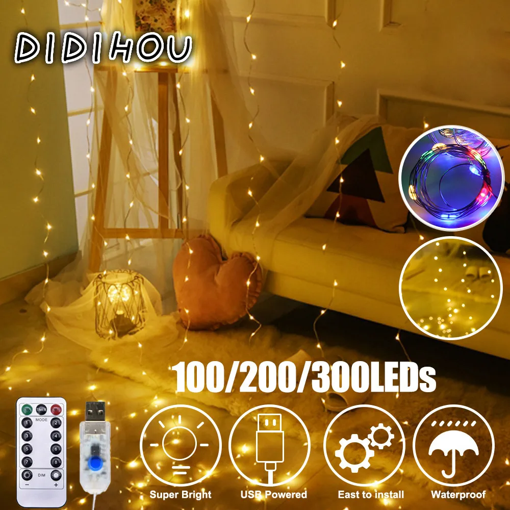 3x3M LED Curtain Garland on the Window USB String Lights Fairy Festoon Remote Control Christmas Decorations for Home Room
3x3M LED Curtain Garland on the Window USB String Lights Fairy Festoon Remote Control Christmas Decorations for Home Room