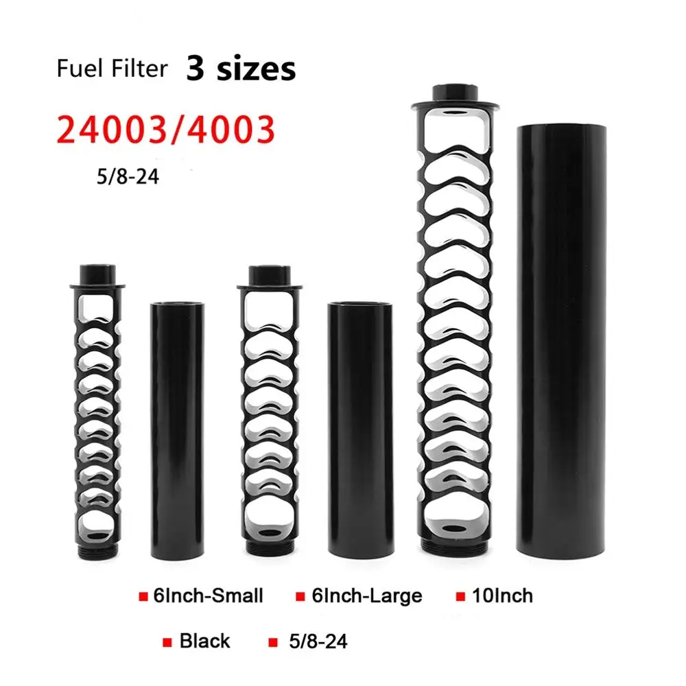 5/8-24 Fuel Filter Car Oil Filter 6inch 10inch Single Core Auto Solvent Trap Titanium Fuel Trap Filters for Napa 4003 Wix 24003
5/8-24 Fuel Filter Car Oil Filter 6inch 10inch Single Core Auto Solvent Trap Titanium Fuel Trap Filters for Napa 4003 Wix 24003