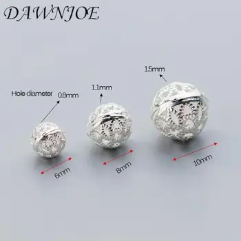 2Color 925 Sterling Silver Hollow 6-10mm Spherical Beaded Spacer Connector Beads Manual DIY Jewelry Making Gift Bracelet Finding
2Color 925 Sterling Silver Hollow 6-10mm Spherical Beaded Spacer Connector Beads Manual DIY Jewelry Making Gift Bracelet Finding