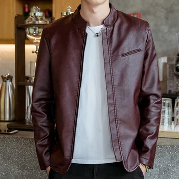 2020 Men Slim Fit Stand Collar Leather Coat Youth Solid Color PU Leather Jacket M-5XL
2020 Men Slim Fit Stand Collar Leather Coat Youth Solid Color PU Leather Jacket M-5XL