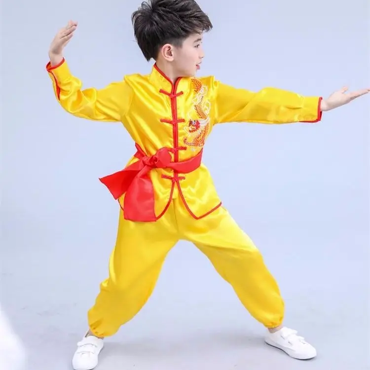 

Traditional Chinese Clothing Kids Kungfu Wushu Tai Chi Uniform Shaolin Martial Arts Stage Performance Girl Boy Kung Fu Costumes