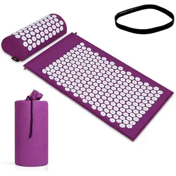Multifunction Acupressure Yoga Relieve Stress Body Pain Massage Mat Acupuncture Spike Cushion+Pillow with Headband Cloth Bag 
Multifunction Acupressure Yoga Relieve Stress Body Pain Massage Mat Acupuncture Spike Cushion+Pillow with Headband Cloth Bag