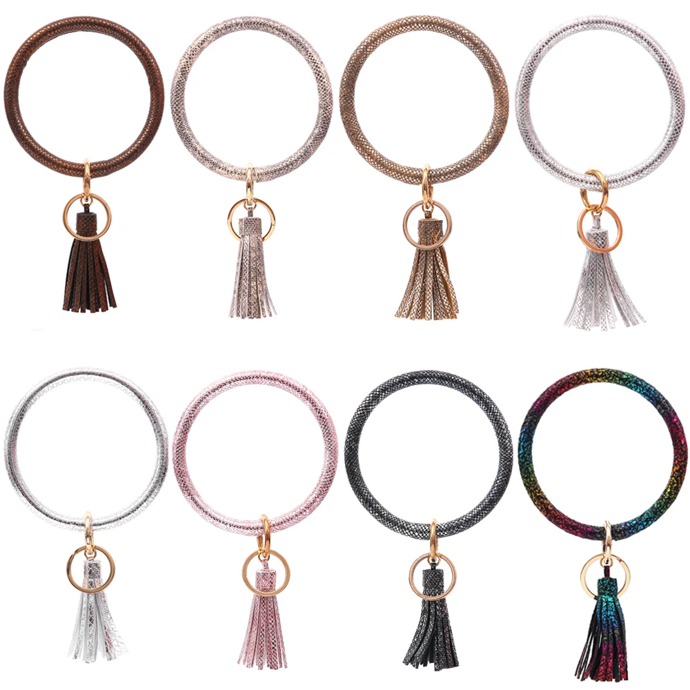 Bracelet Keychain for Women Gifts Bright Snakeskin Wristlet Keychain Same Color Tassel Bracelet Keychain Accessories 
Bracelet Keychain for Women Gifts Bright Snakeskin Wristlet Keychain Same Color Tassel Bracelet Keychain Accessories
