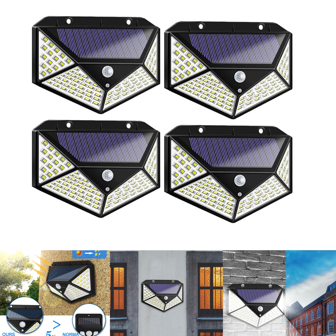 3 Modes 100 144 LED Four-Sided Solar Power Light 120 Degree Motion Sensor Angle Wall Lamp Waterproof Outdoor Yard Garden Lamps
3 Modes 100 144 LED Four-Sided Solar Power Light 120 Degree Motion Sensor Angle Wall Lamp Waterproof Outdoor Yard Garden Lamps