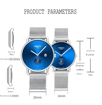 Luxurious Couple Watch Luminous waterproof quartz watch stainless steel mesh with ultra-thin student watch reloj mujer 2020
Luxurious Couple Watch Luminous waterproof quartz watch stainless steel mesh with ultra-thin student watch reloj mujer 2020