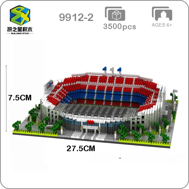 Building Star Spain Barcelona Football Club Camp Nou Stadium 3D Model Diamond Building Small Blocks Toy for Children no Box
Building Star Spain Barcelona Football Club Camp Nou Stadium 3D Model Diamond Building Small Blocks Toy for Children no Box