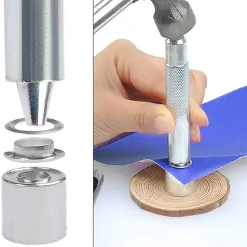 100pcs/set Eyelets Pliers Set Eyelet Tool Tarpaulin Eyelets Grommet Tool Kit With Box Punch for Jeans Trousers Woolen Coat