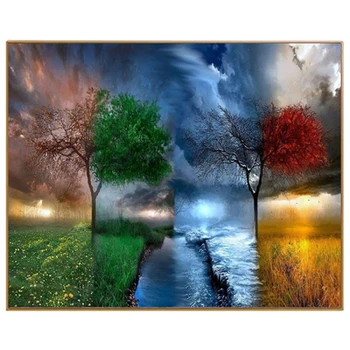 DIY Oil Paint Frameless Four Seasons Tree Landscape DIY Painting By Numbers Kit Paint On Canvas Painting For Adult Kids Creation
DIY Oil Paint Frameless Four Seasons Tree Landscape DIY Painting By Numbers Kit Paint On Canvas Painting For Adult Kids Creation