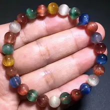 Natural Colorful Rutilated Quartz Crystal Bracelet Round Beads Stretch 7mm Green Copper Rutilated AAAAA
Natural Colorful Rutilated Quartz Crystal Bracelet Round Beads Stretch 7mm Green Copper Rutilated AAAAA