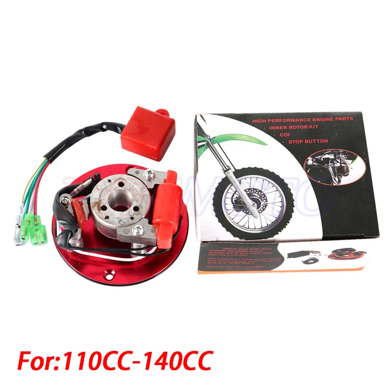 

110cc 125cc 140cc off-road motorcycle horizontal engine refit magneto performance generator rotor stator dirt pit monkey bike