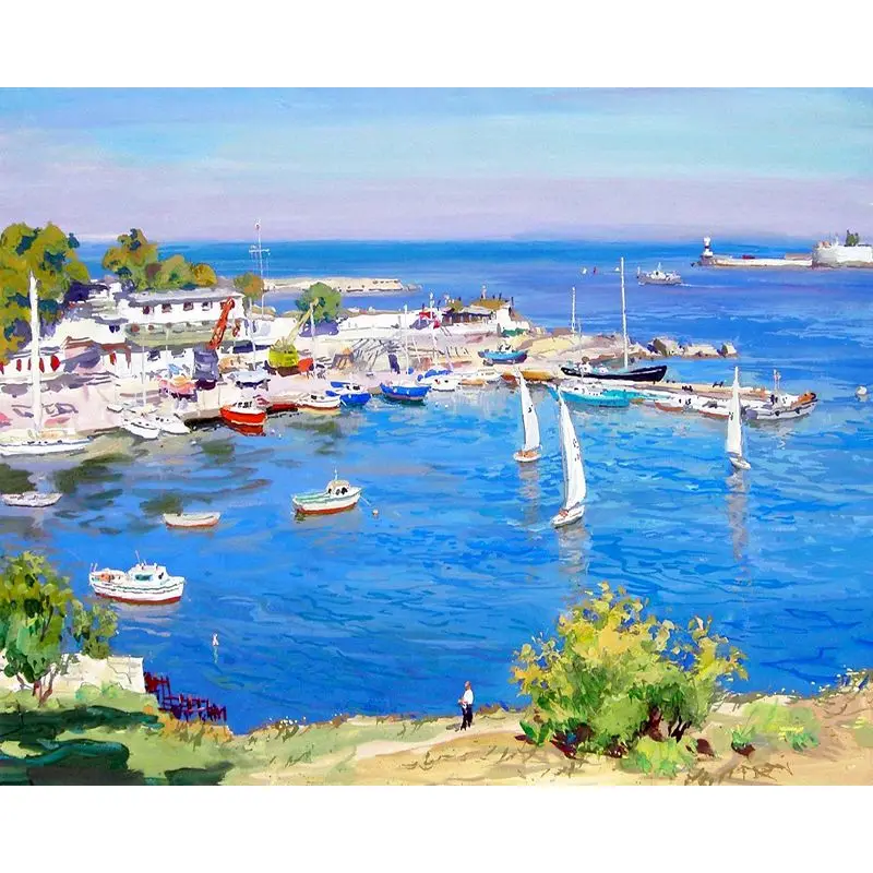 GATYZTORY Frame DIY Painting By Numbers Seaside port Landscape Wall Art Picture Acrylic Home Decors Artwork Diy Gift
GATYZTORY Frame DIY Painting By Numbers Seaside port Landscape Wall Art Picture Acrylic Home Decors Artwork Diy Gift