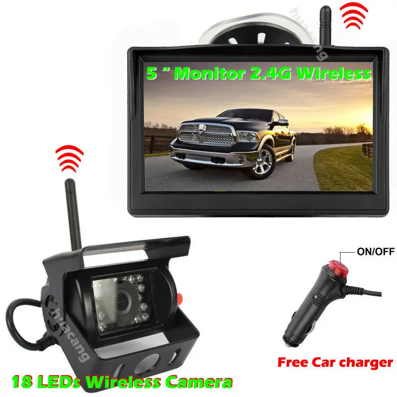 Wireless 5" LCD Backup Camera and Monitor Kit 12V-24V Waterproof Night Vision Rear View System for Truck Bus RV Camper Caravan
Wireless 5" LCD Backup Camera and Monitor Kit 12V-24V Waterproof Night Vision Rear View System for Truck Bus RV Camper Caravan