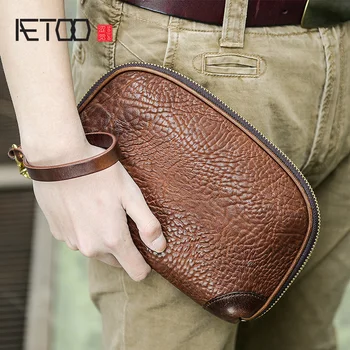 AETOO Handmade leather clutch bag large-capacity trendy men's casual handbag leather plant rub leather clutch bag 
AETOO Handmade leather clutch bag large-capacity trendy men's casual handbag leather plant rub leather clutch bag