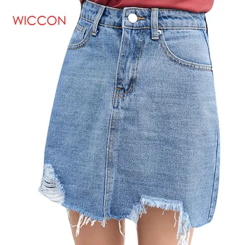 Summer Denim Skirts Women High Waist Irregular Denim Skirts Female Mini Saia Washed Faldas Casual Pencil Skirts
Summer Denim Skirts Women High Waist Irregular Denim Skirts Female Mini Saia Washed Faldas Casual Pencil Skirts