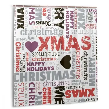 CHARM HOME Christmas Pattern Shower Curtain 66x72 In with free hooks Customized Bathroom Decorative Waterproof Polyester Curtain
CHARM HOME Christmas Pattern Shower Curtain 66x72 In with free hooks Customized Bathroom Decorative Waterproof Polyester Curtain