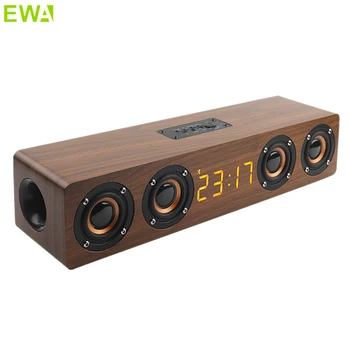 EWA Wooden Portable Clock Wireless Bluetooth Speaker Stereo PC TV System Speaker Desktop Speaker Sound Post FM Radio Computer
EWA Wooden Portable Clock Wireless Bluetooth Speaker Stereo PC TV System Speaker Desktop Speaker Sound Post FM Radio Computer