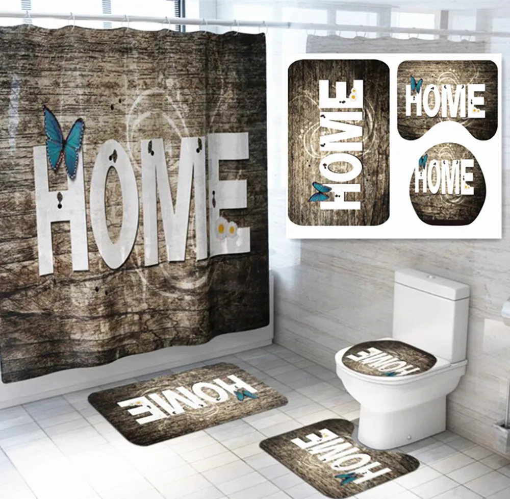 WUJIE 180x180cm "Home" Pattern Anti-slip Bath Mat Set with Waterproof Shower Curtain Bathroom Rug Toilet Mat Bathroom Curtain
WUJIE 180x180cm "Home" Pattern Anti-slip Bath Mat Set with Waterproof Shower Curtain Bathroom Rug Toilet Mat Bathroom Curtain